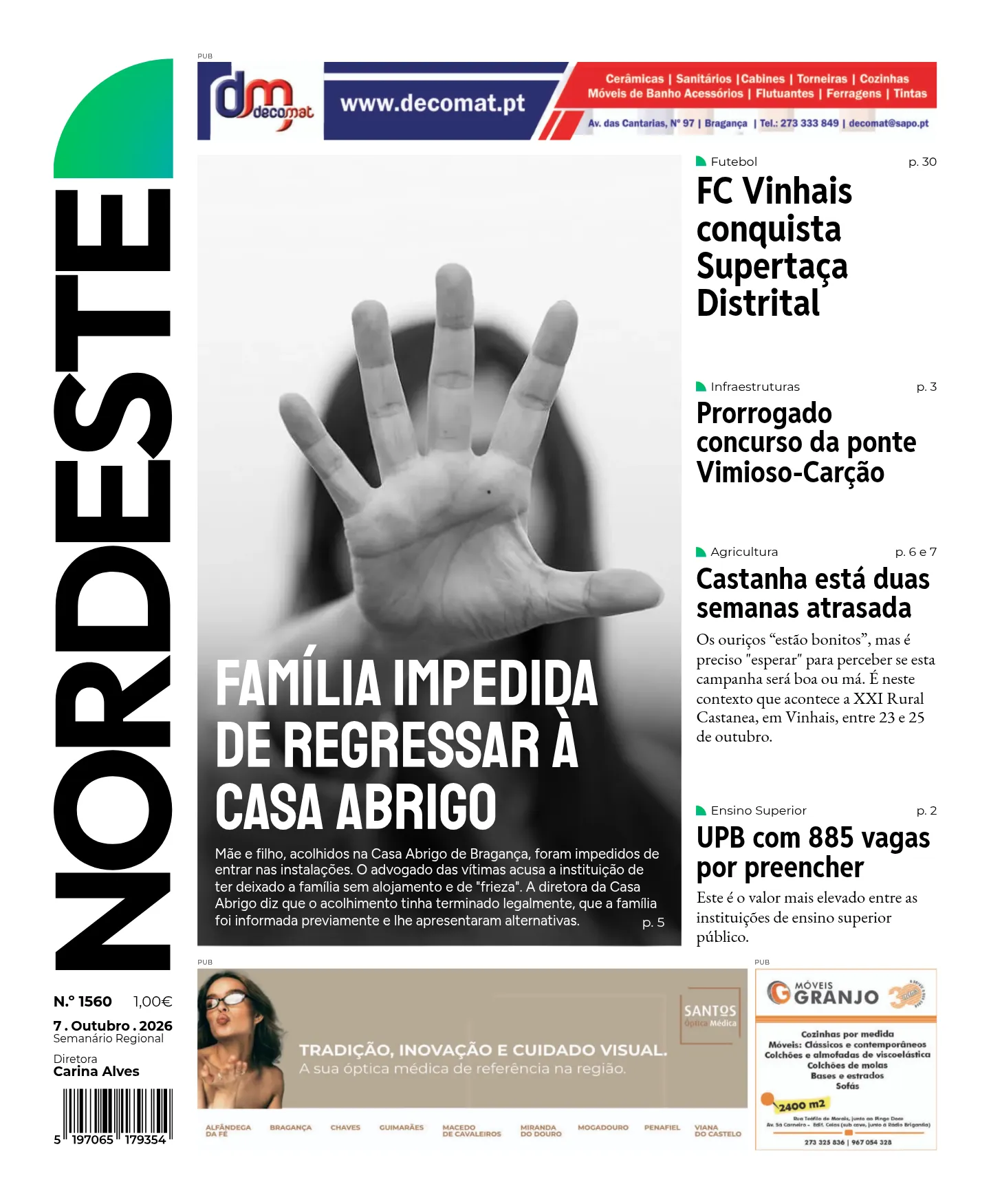 Capa da edição N.º 1560 de 07.10.2026