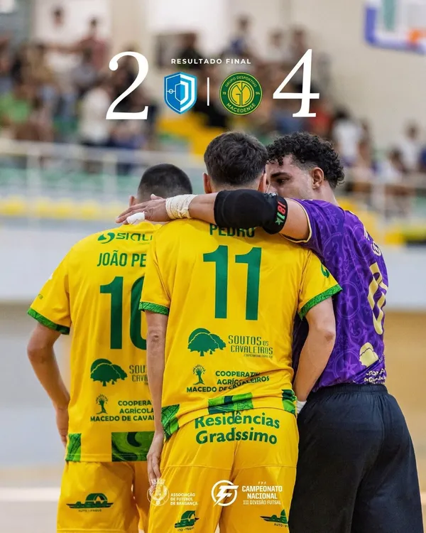 Macedense vence em casa e Mogadouro e Casa do Benfica de Alfandega da Fé perdem na 3.ª Divisão do Campeonato Nacional de Futsal