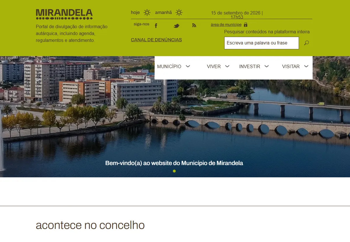 “Selo Ouro” de Usabilidade e Acessibilidade atribuído ao site do Município de Mirandela