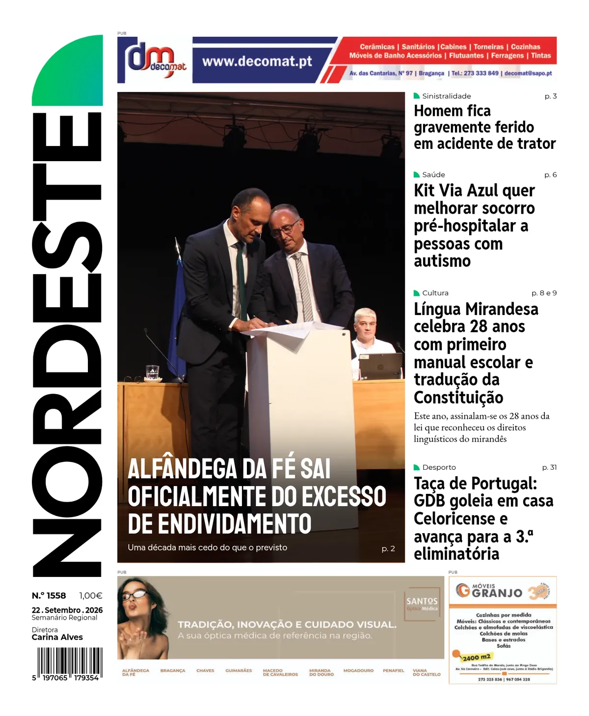 Capa da edição 1558 de 22.09.2026