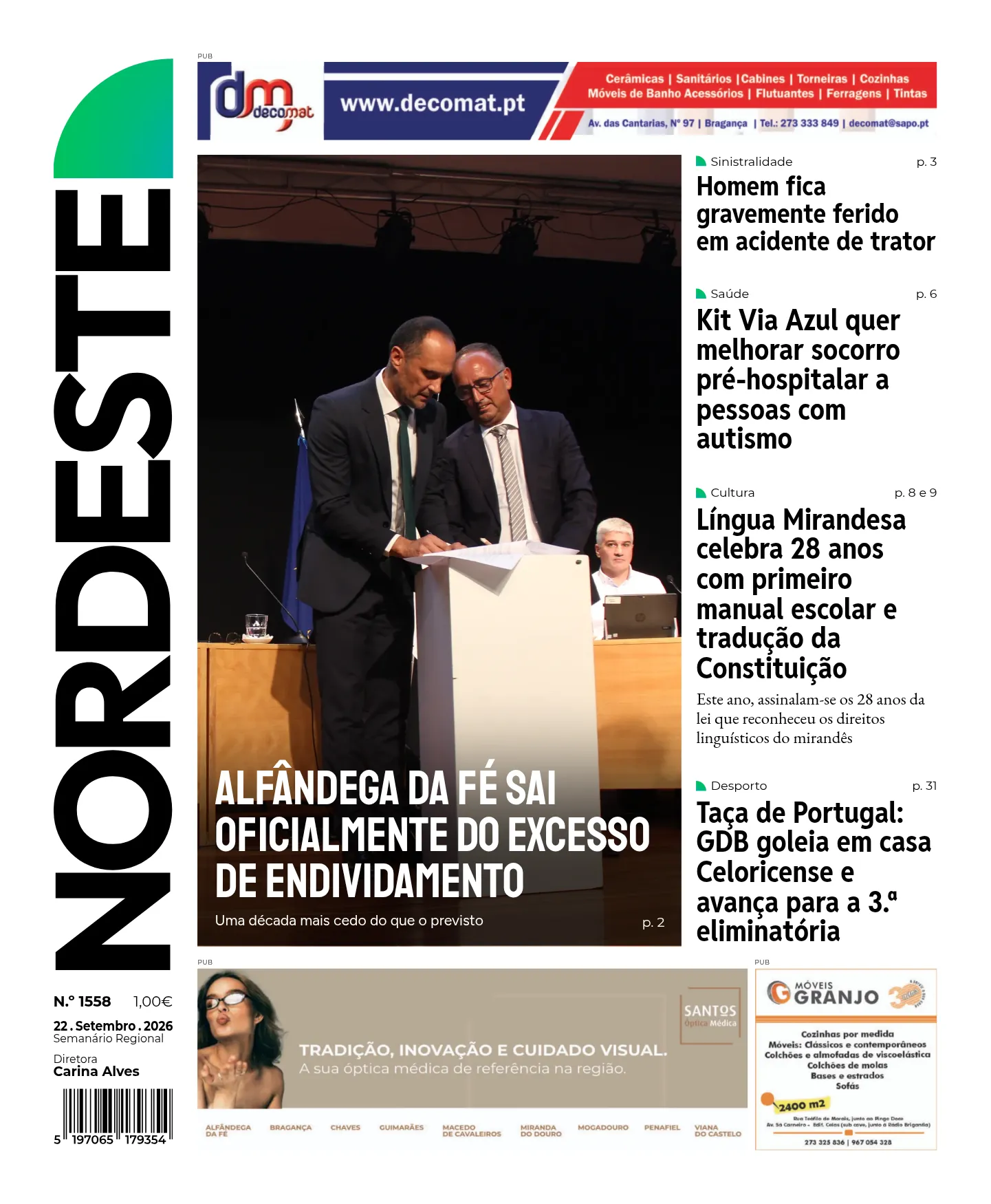 Capa da edição 1558 de 22.09.2026
