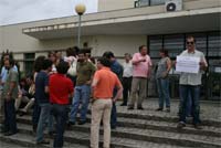 Docentes em protesto