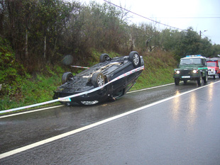 Acidente corta estrada em S. Pedro de Sarracenos