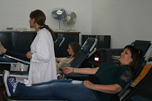 Alunos do IPB foram dar sangue