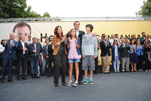 Festa laranja à prova de chuva