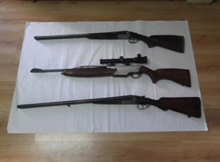Armas apreendidas pela GNR
