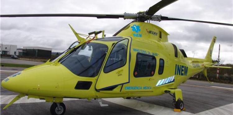 Helicóptero do INEM esteve parado
