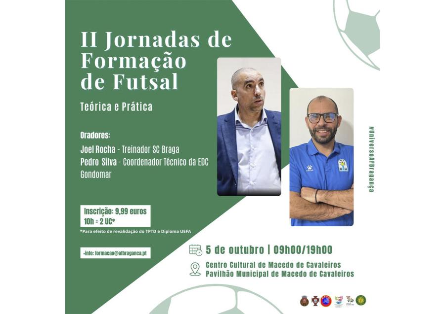 II Jornadas de Formação de Futsal vão realizar-se em Macedo de Cavaleiros