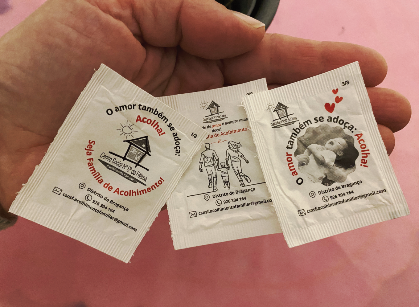 Pacotes de açúcar ajudam a promover acolhimento familiar no distrito de Bragança