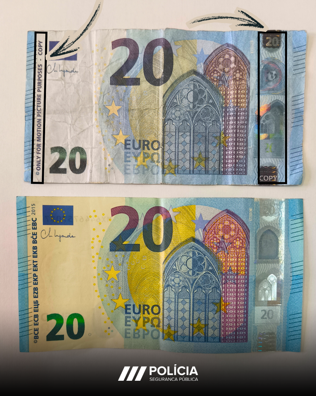 PSP alerta para circulação de notas falsas em Bragança